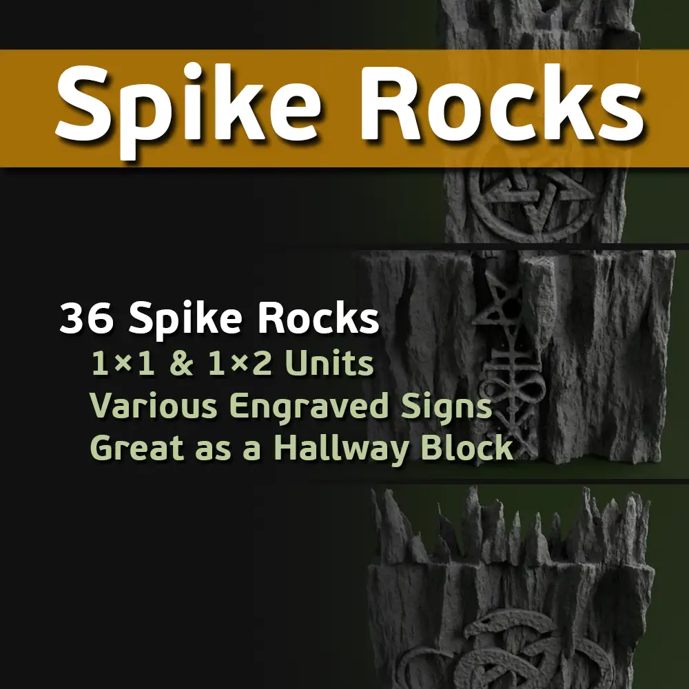 Spike Rock Terrain STL - dungeonIt